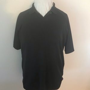 Men’s black polo shirt